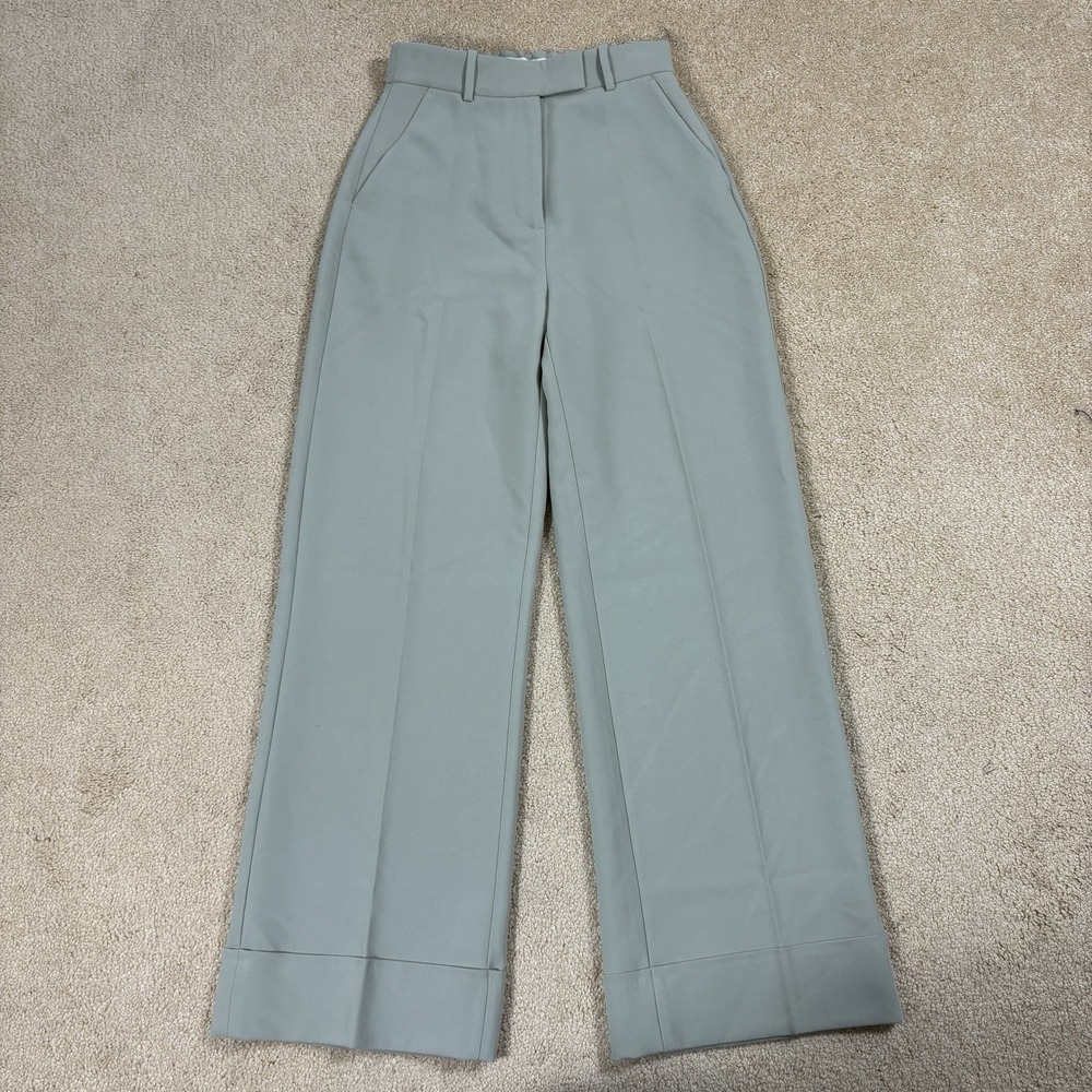 Abercrombie & Fitch Sloane Wide Leg High Rise Pleated Trouser Gray Womens 25 0